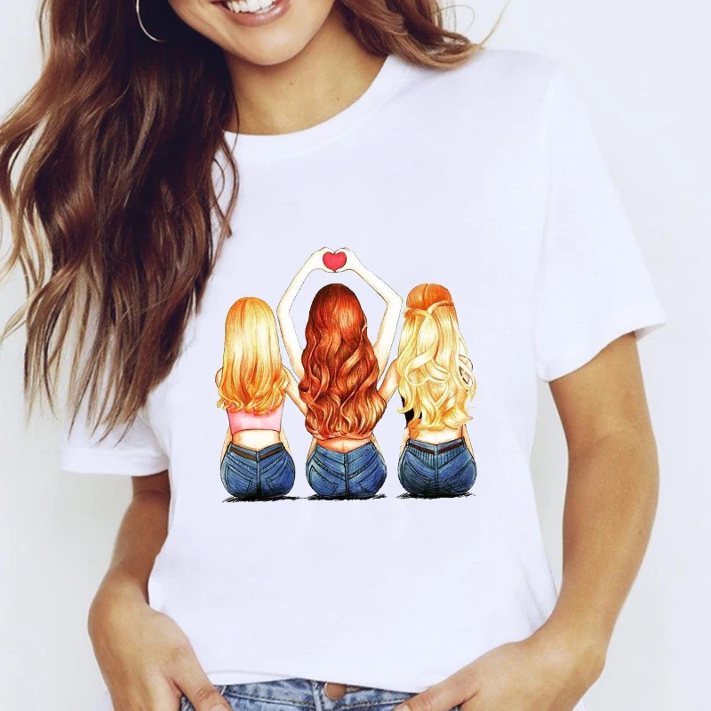 

Women Graphic Travel Vacation Sweet Fashion Trend Cute Printing Cartoon Lady Clothes Tops Tees Print Female Tshirt T-Shirt