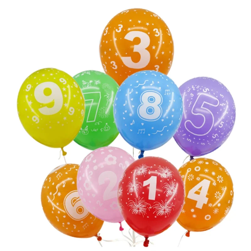 10 шт. цифровые латексные воздушные шары | Дом и сад