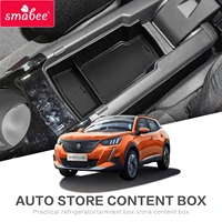 car organizer box for peugeot 2008 ii 2020 2021 central armrest storage container holder tray interior accessories