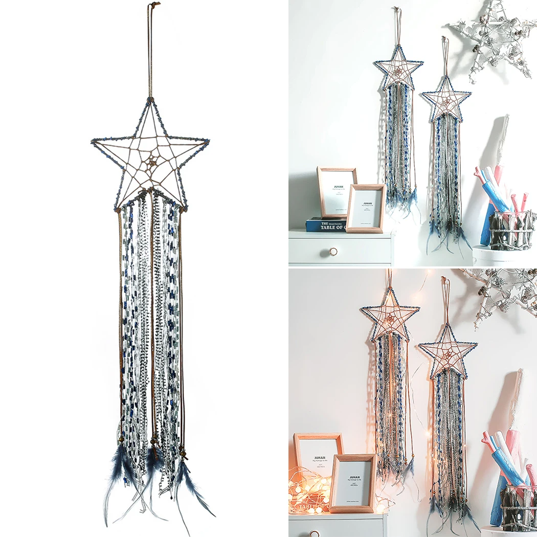 

Star Dreamcatcher Living room Accessories Home Bedroom Balcony Feather