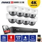 Сетевая система видеонаблюдения ANNKE, 8 каналов, 4K Ultra HD, POE, 8 Мп, H.265 + сетевой видеорегистратор, 8 всепогодных IP-камер, комплект видеонаблюдения