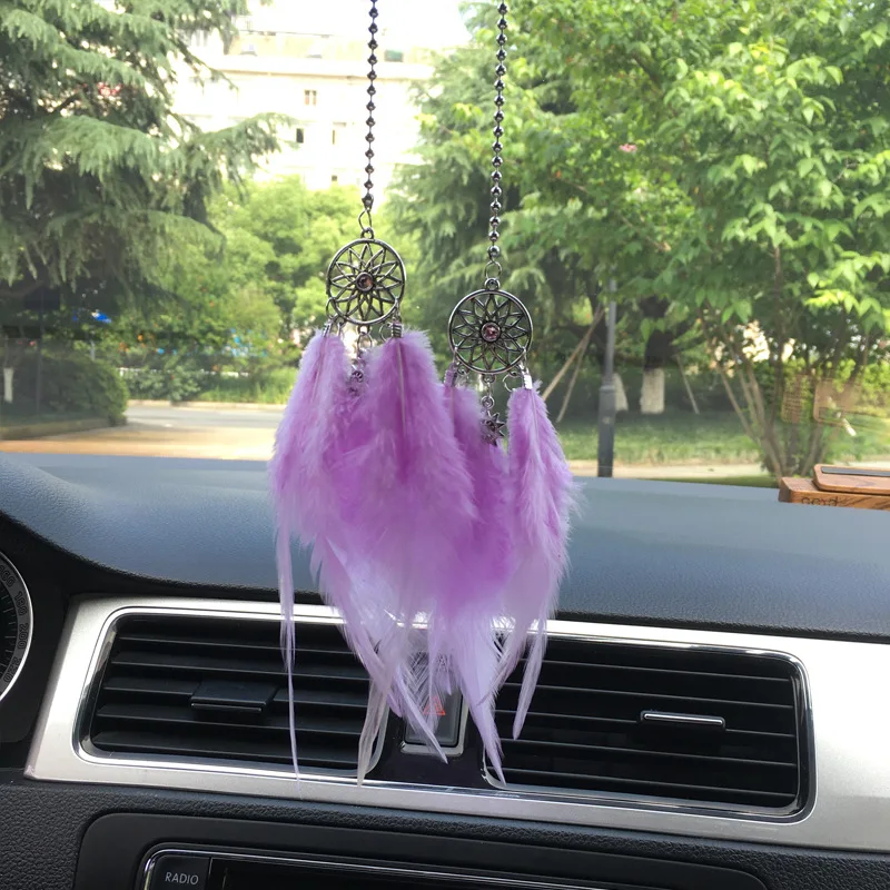 

Автомобильный Ловец снов, Автомобильная подвеска, ветряные колокольчики, украшение с пером, домашний декор и настенное украшение, искусств...