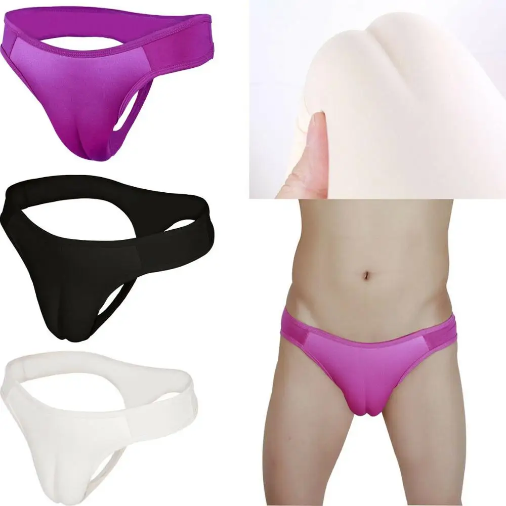 Мужские трусики стринги для трансвеститов трансгендеров с верблюжьим носком