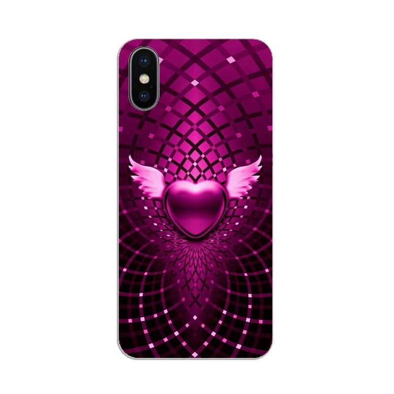 Цвет синий красный сердце любовь мягкий чехол для телефона силиконовый TPU