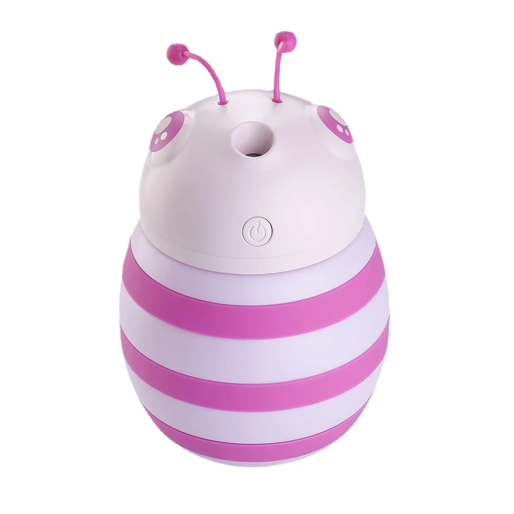 

300ML Mini USB Cute Little Bee Colorful Night Light Humidifier Big Fog Air Diffuser Purifier Atomizer For Home Office