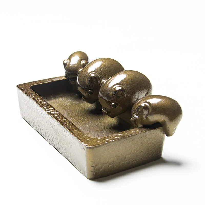 Креативные четыре поросенка счастливая семья поросенок поилка обесцвечивание