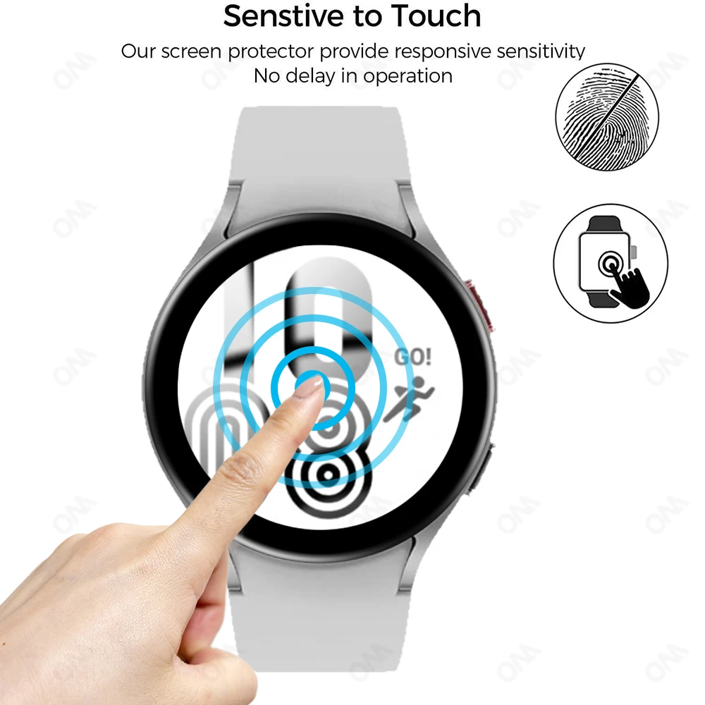 Soft Glass For Samsung Galaxy Watch 4 44mm 40mm 3D HD All-around Protector Galaxy Active 2/Watch4 Screen Protector Film