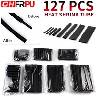 127 pcsbag heat shrinkable tube kit shrink various polyolefin insulation sleeve heat shrinkable tube wire and cable 7 size 2 1