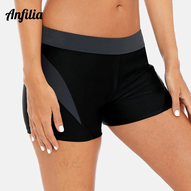 Женские пляжные шорты Anfilia цветные бикини в стиле пэчворк купальные трусы