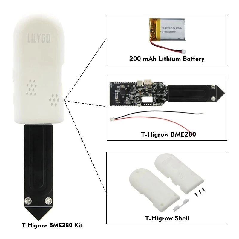 LILYGO®TTGO T Higrow ESP32 Wi Fi и Bluetooth Батарея DHT11 почвы Температура BEM280 влажности