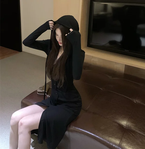 

Real Shot Cost-Effective Waist-Tight Slimming Hooded Mid-Length Rac