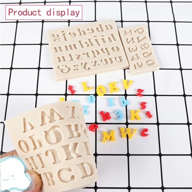 Цифры формы силиконовая форма буквы 3D Fondant (сахарная) формочка для торта