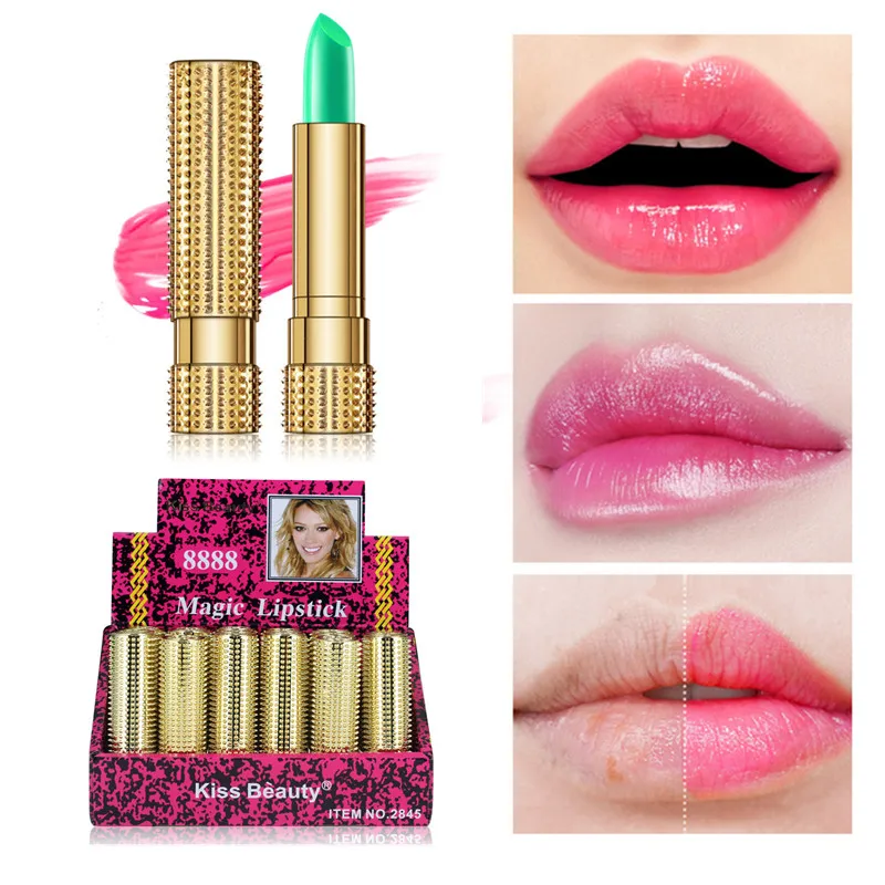 

1Pc Color Changing Nutritious Aloe Vera Makeup Lips Care Smooth Moisturizing Lasting Lipstick Lip Balm lip Gloss TSLM2