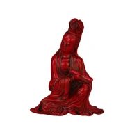 collection decorative handmade red coral guanyin statue
