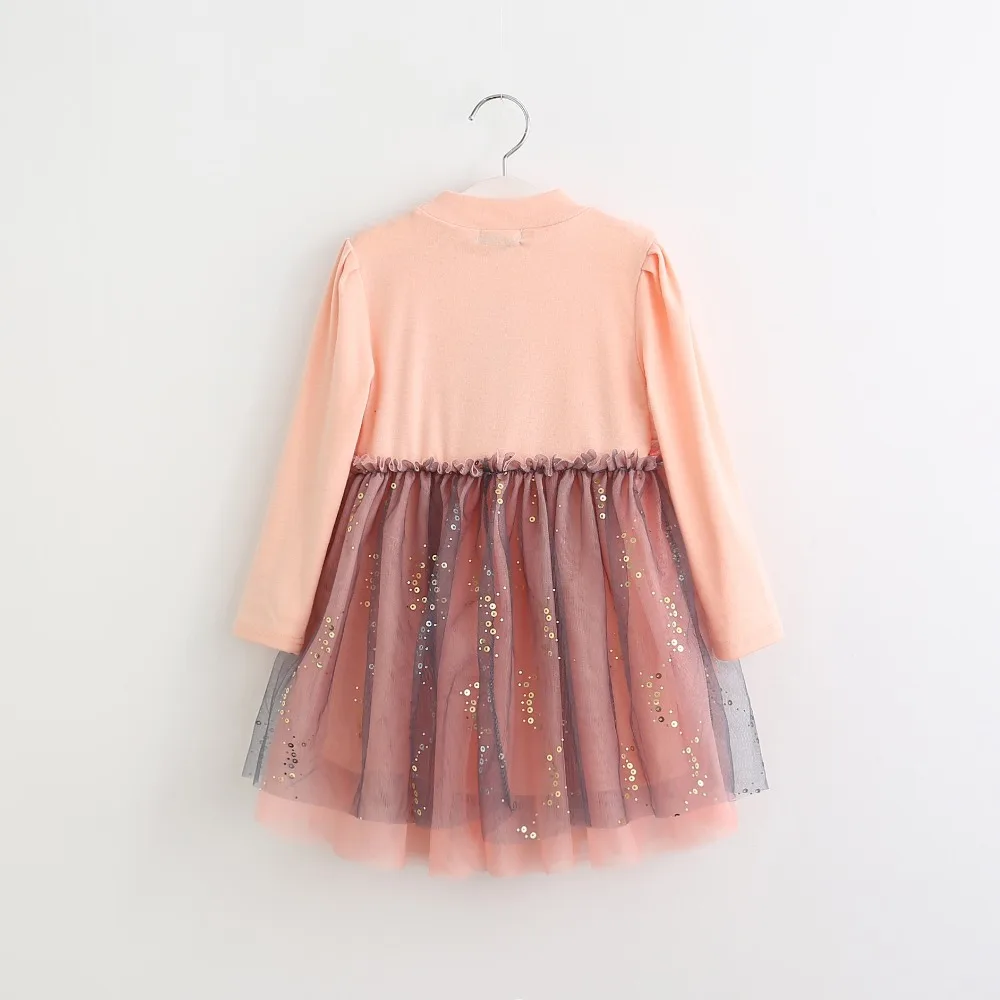 Детское платье принцессы Осень-зима 2019 вечернее с длинным рукавом для девочек