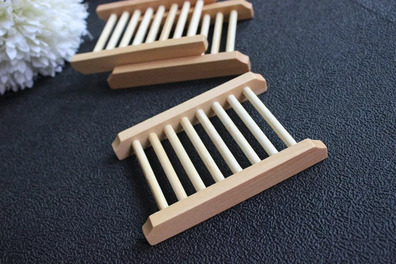 ZLinKJ NaturalWood Soap Dish Wooden Tray Holder Storage Rack Plate Box Container for Bath Shower Bathroom | Обустройство дома