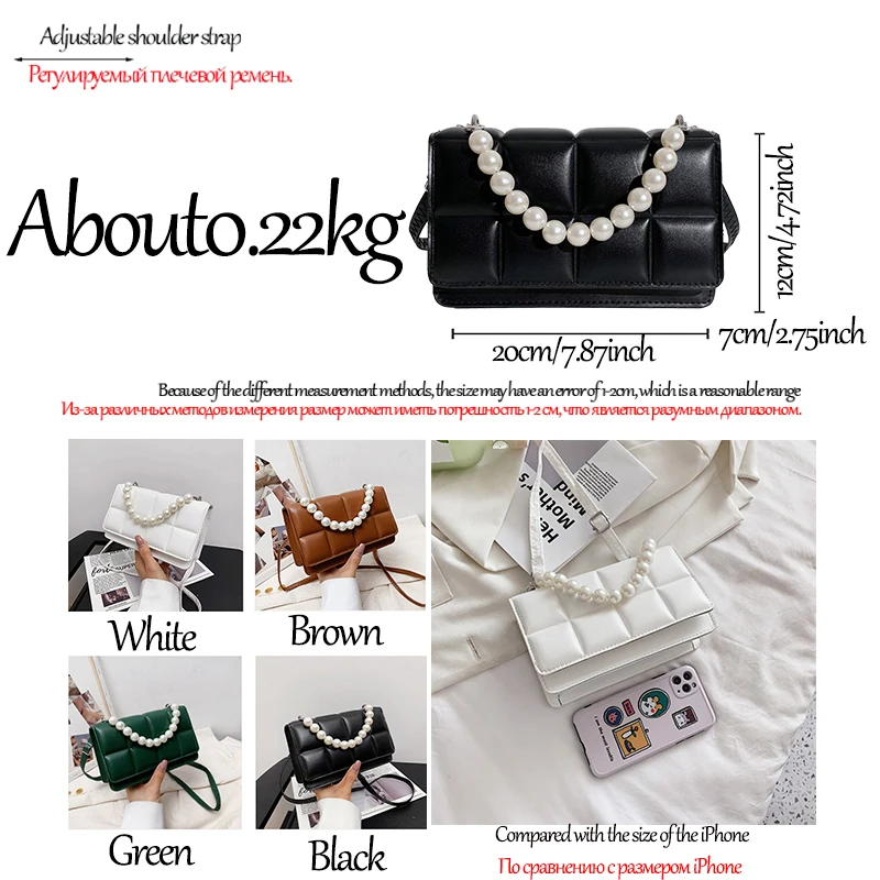 

Women's Bag Summer New 2021 Female Literary Single-Shoulder Bag Minority Design Cross-Body Bag Trend Women's Bag Pearl handbag