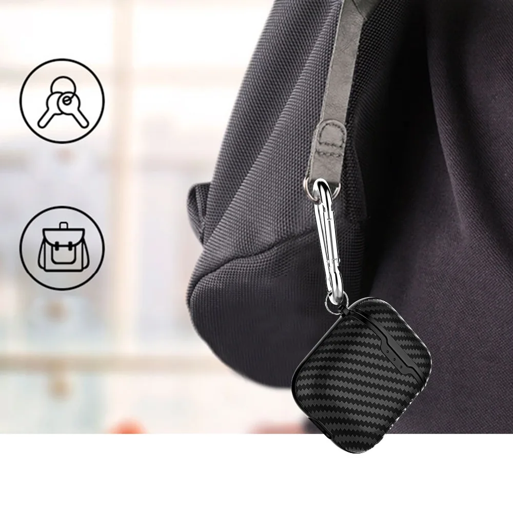 Чехол s для AirPods 2 Coque Bluetooth беспроводные наушники мужские из углеродного волокна сумка чехол для AirPods Pro Чехол для гарнитуры зарядный чехол