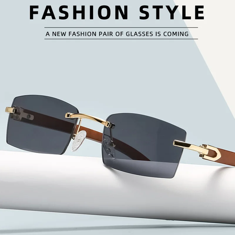Мужские и мужские классические квадратные солнцезащитные очки wo без оправы