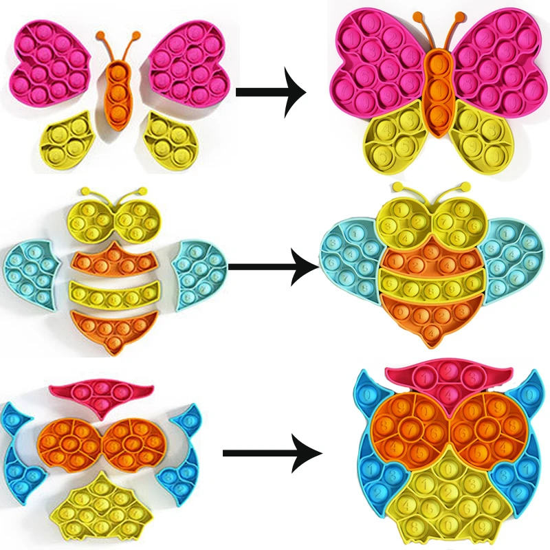 

Fidget Toys for Children Pack Simple Dimple Interactive Jigsaw Puzzle Game Desktop Sensory Pop Antistress for Hands It Poppers