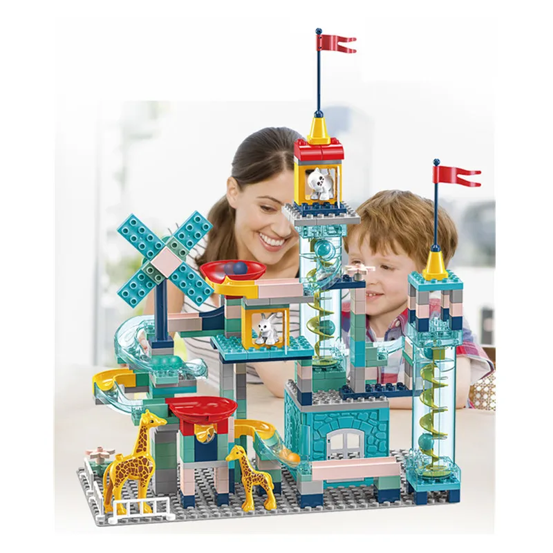 Креативный Электрический поворотный подъемник мраморная гоночная трасса