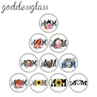 10 шт., круглые стеклянные кабошоны с плоской спинкой, 12182025 мм