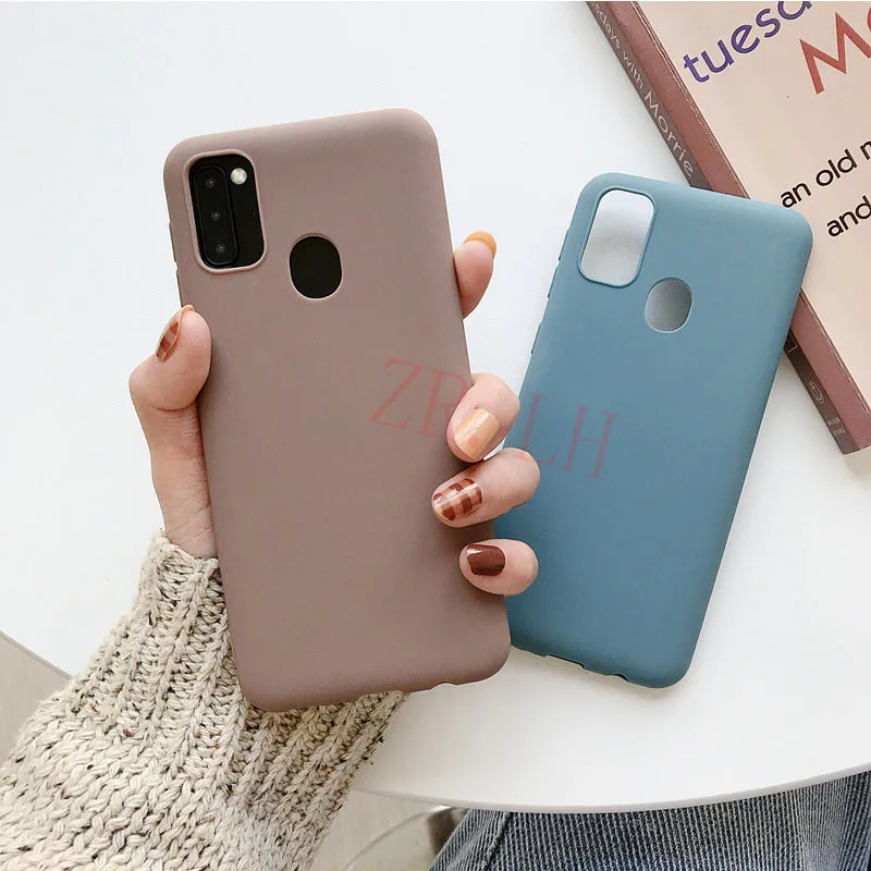 Силиконовый чехол для Samsung Galaxy Note 10 9 S10E однотонные карамельные Чехлы A70 M20 A7 2018 S8 S9