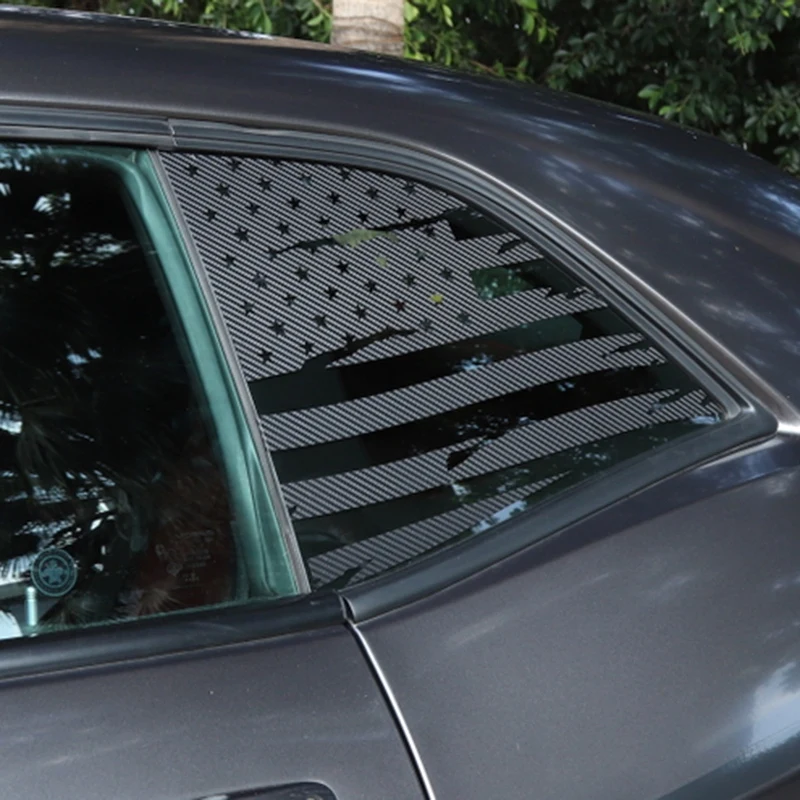 

Car Side Blinds Rear Window Flag Decorative Stickers Trim for Dodge Challenger 2008-2020