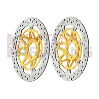 1 pair front brake disc for honda cb600f hornet 1998 1999 brake rotors 296mm gold