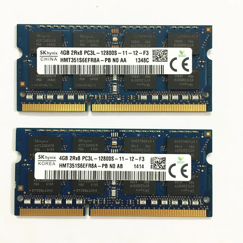 Память для ноутбука Sk hynix ddr3 rams 4 Гб 2Rx8 PC3L 12800S 11 1 35 в DDR3 1600 МГц память