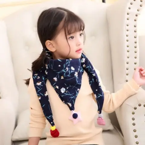 Baby Cotton Neck Scarf Cute Print Children Warm Kids Collars Autumn Winter Boys Girls O Ring Cloth Accessories | Детская одежда и