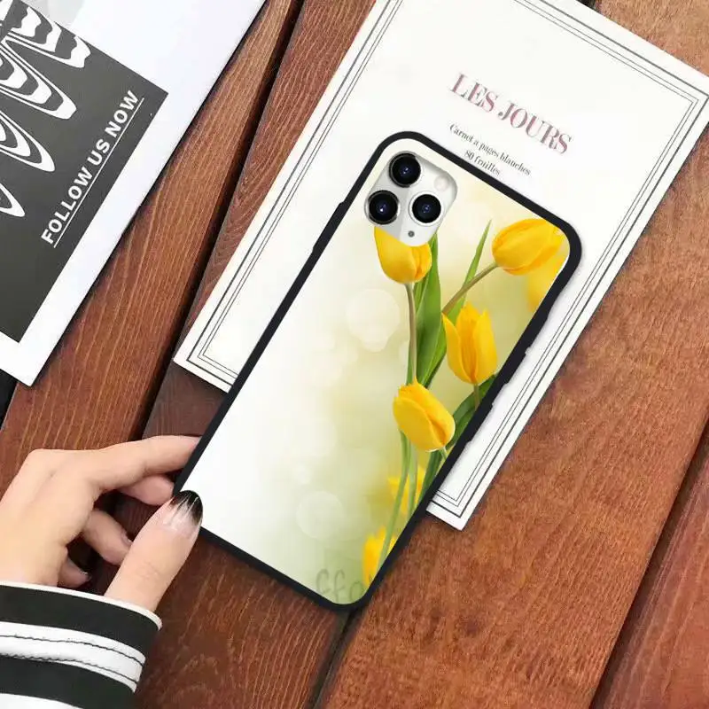 

Tulip flower pattern Phone Case for iPhone 11 12 pro XS MAX 8 7 6 6S Plus X 5S SE 2020 XR