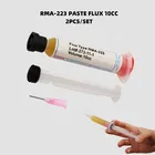 2 шт. неочищенная паяльная паста, RMA-223 паяльная смазка, расширенный расход масла для пайки, ремонта, иглы, паяльный инструмент для масла, сварочный инструмент
