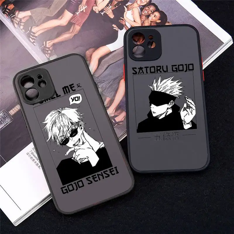 

Jujutsu Kaisen Phone Case For iPhone 12 11 Mini Pro XR XS Max 7 8 Plus X Matte transparent cover