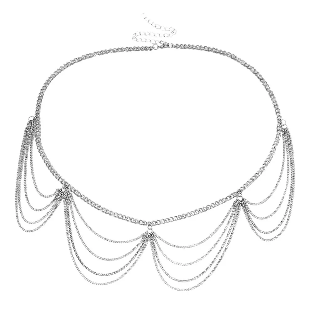 Хит женский пояс цепь декоративный для тела длинный с кисточками цепочка ремни