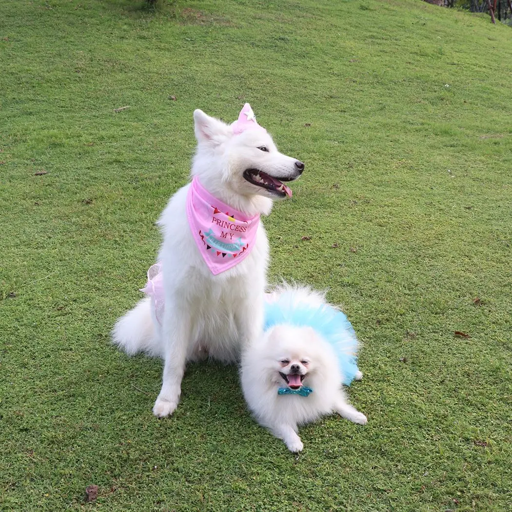 1 шт. модная бандана для домашних животных с буквенным принтом нагрудник ошейник