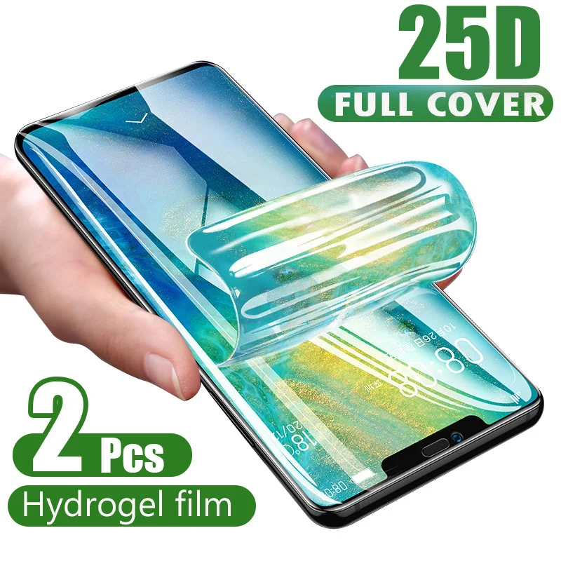 2Pcs Hydrogel Film Screen Protector For iPhone 13 12 11 Pro XS Max XR X SE 2020 Protective 8 7 Plus Not Glass | Мобильные телефоны