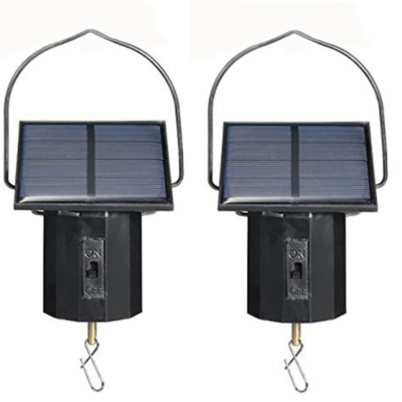 Солнечный подвесной мотор для вращения дисплеев с малым энергопотреблением Wind Spinner Multi-Purposes Rotatable Hook 2 шт.