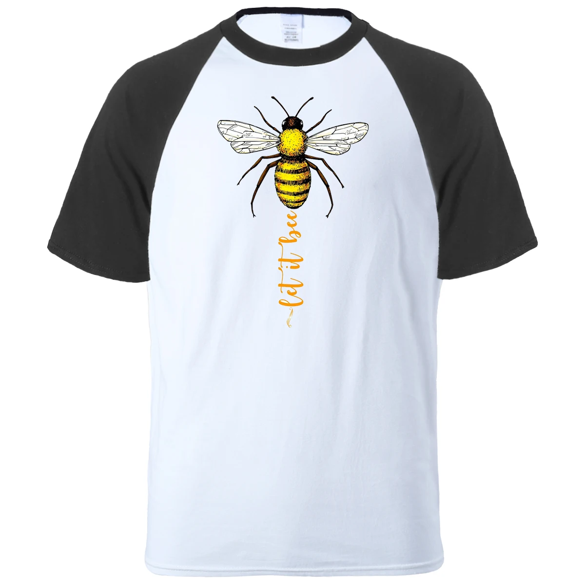 

Футболки мужские летние с коротким рукавом и принтом "Let It Bee"