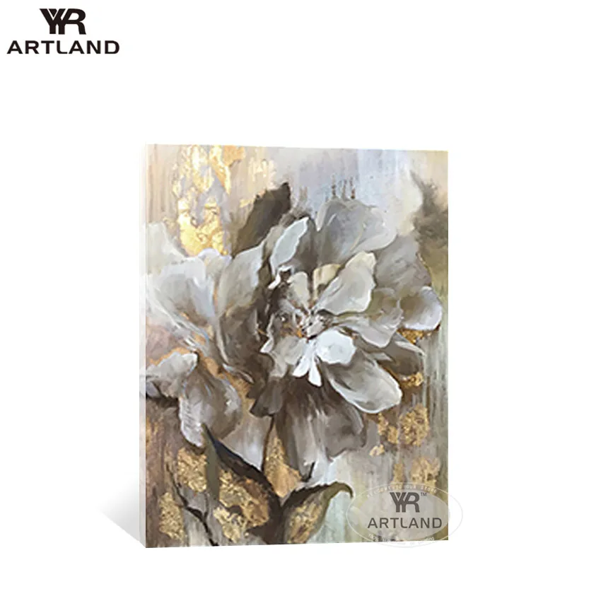 

Красивые цветы для украшения дома на стену ручной работы, холст, Акриловая картина маслом, искусство, подвесные картины для гостиной, спальн...