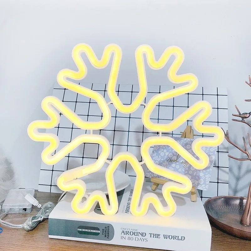 Снежный латексный светодиодный неоновый праздничный комнатный фон | Лампы и