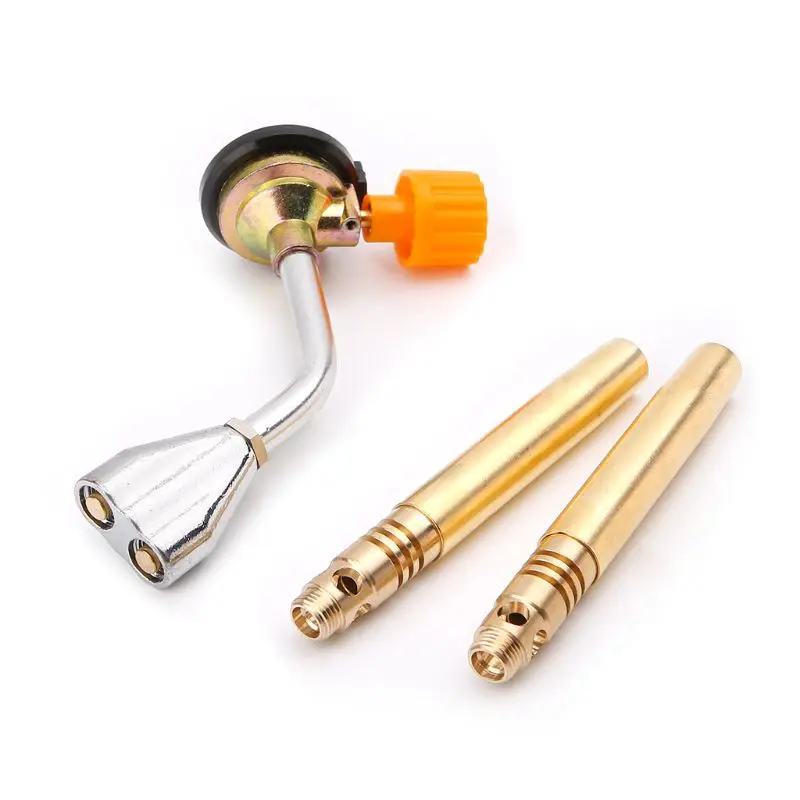 Бутан Jet Flame фонарь двойная трубчатая стойка для пайка газ удар Зажигалка горелки