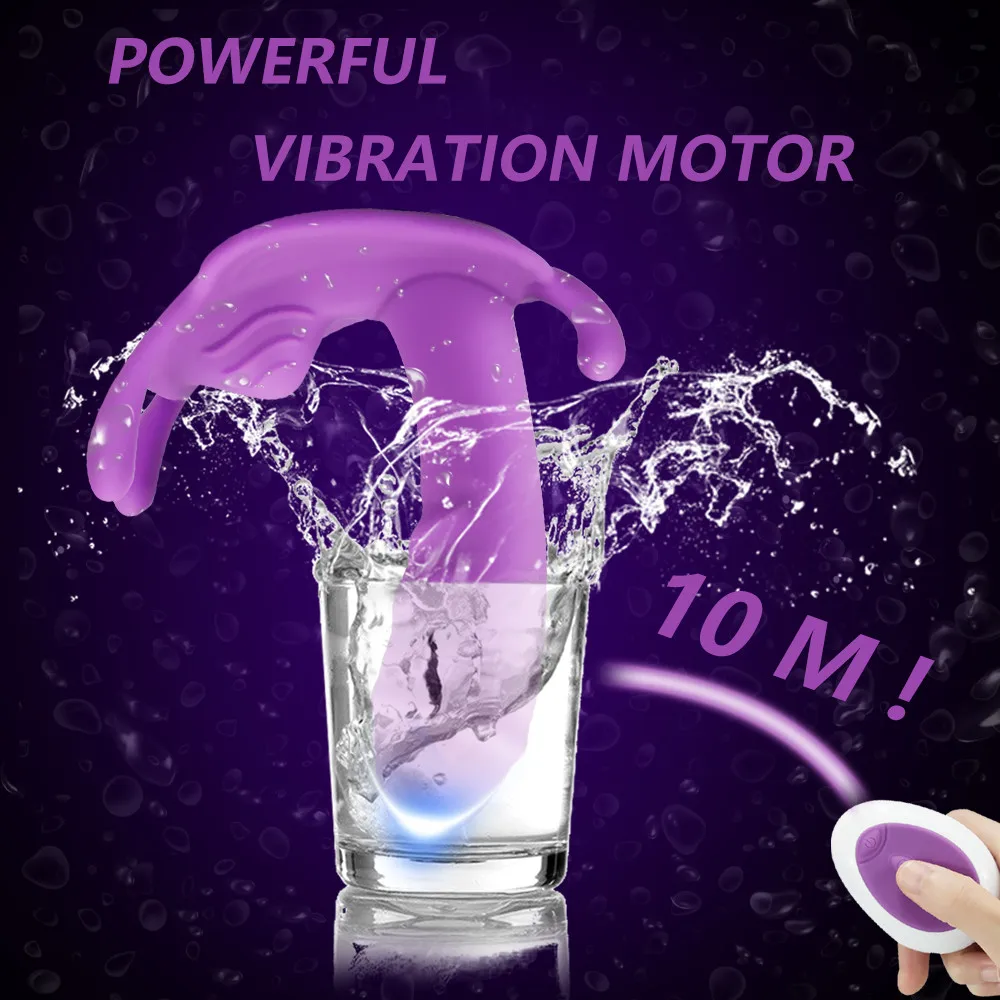 Портативный переносной женский фаллоимитатор бабочка для мастурбации Вибратор