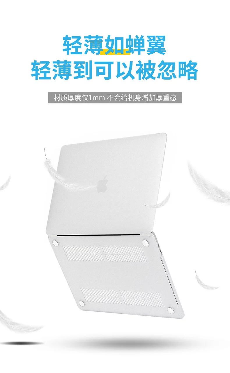 Новый матовый чехол для ноутбука Macbook Pro Retina Air Touch Bar 11 12 13 15 дюймов + защита экрана