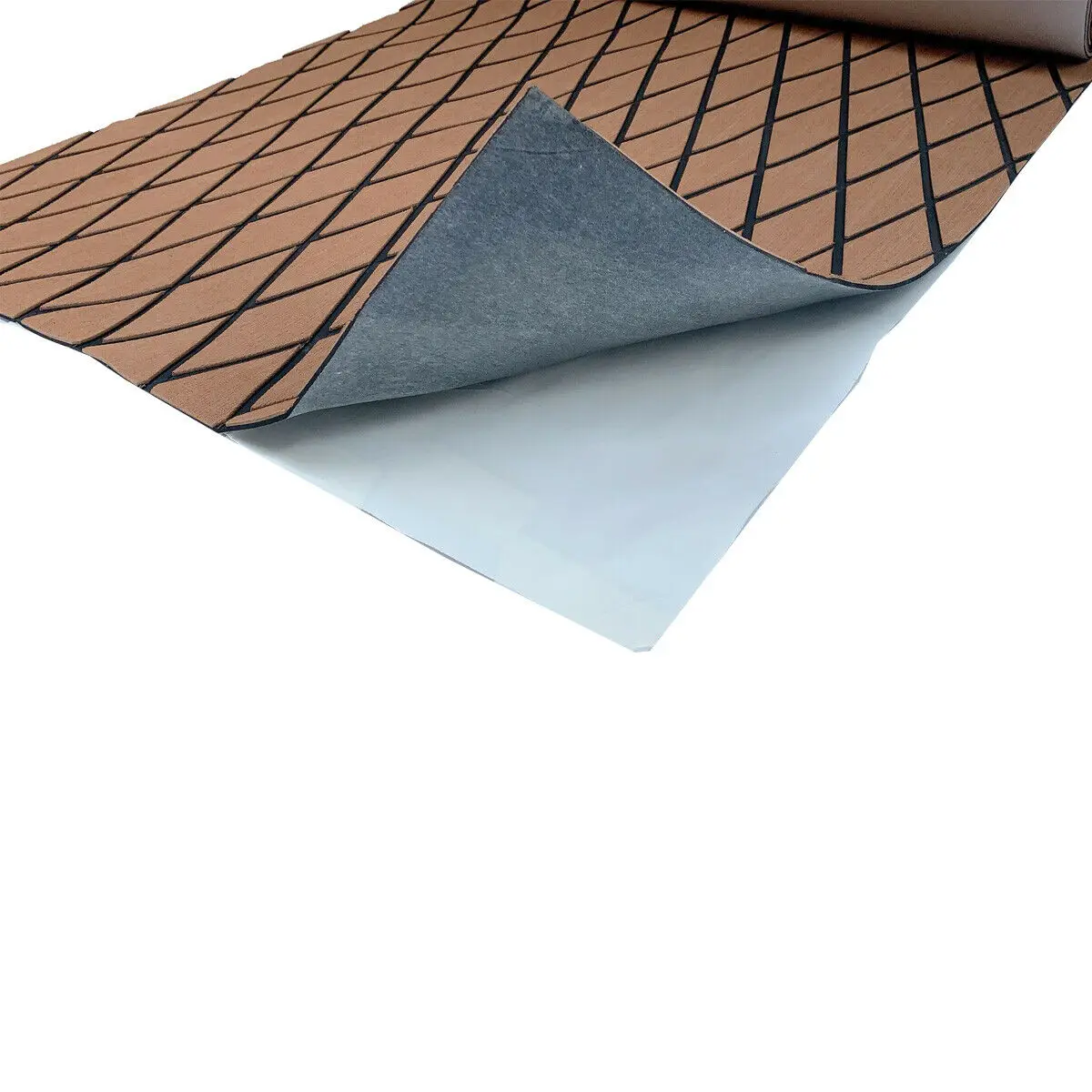 

4-Pattern EVA Teak Decking Sheet Boat Flooring Sheet Fit for Yacht Self-Adhesive Foam Marine Flooring Faux Boat Decking 19070cm