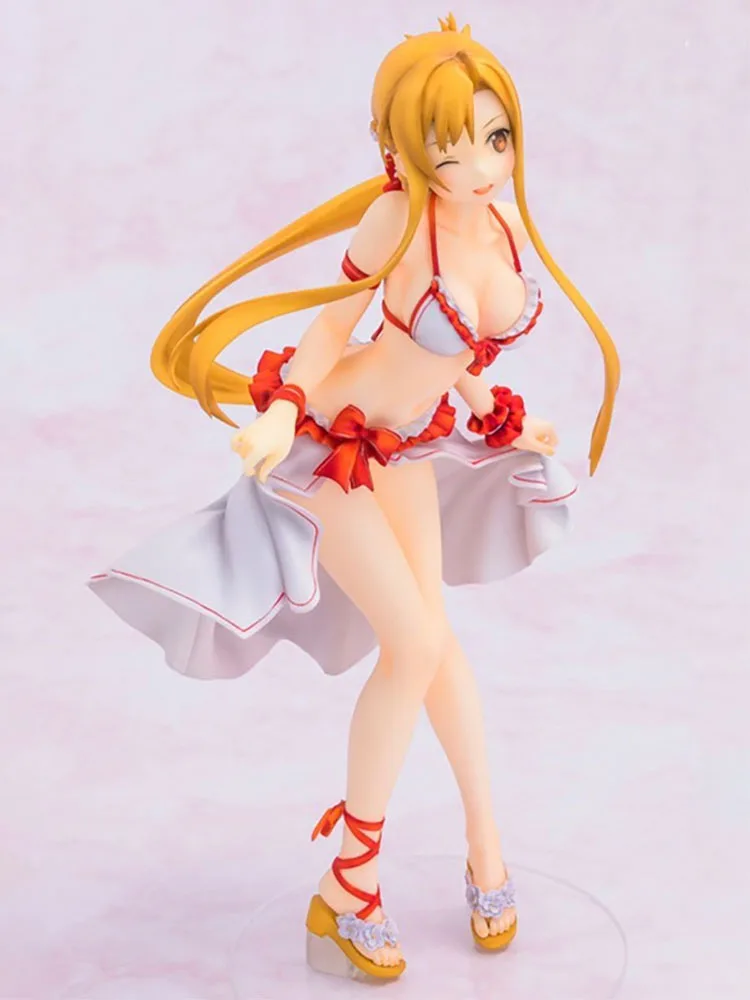 Японское аниме меч искусство онлайн Yuuki Asuna ПВХ фигура модель игрушки коллекция