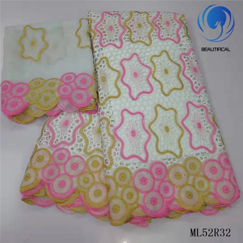 

BEAUTIFICAL cotton dry lace fabrics 7 yards nigerian voile fabric lace tissu african dry lace fabrics 2019 ML52R32