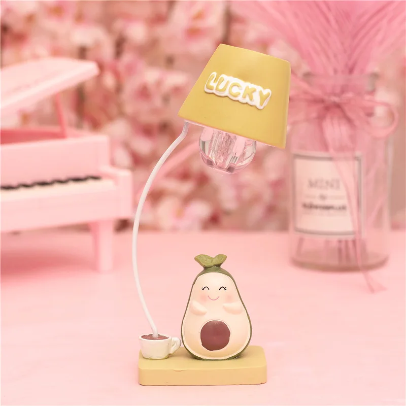Y-Avocado-table Мультфильм авокадо ночник прикроватная Светодиодная лампа детская комната украшение светодиодный ночник Темная ночь ребенок спящий - Испускаемый цвет: Y-Avocado-table