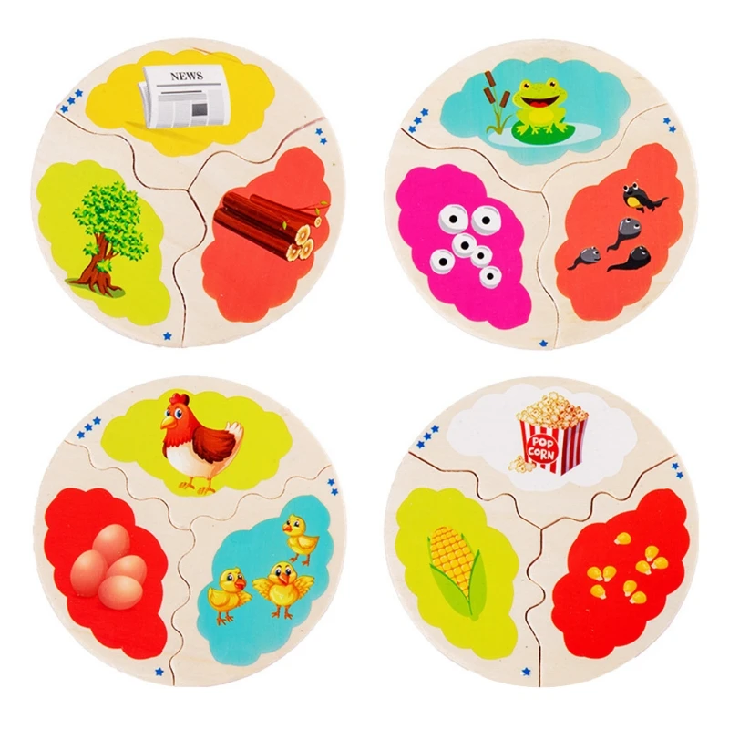 57EE DIY головоломка для малышей Монтессори образовательный процесс эволюции