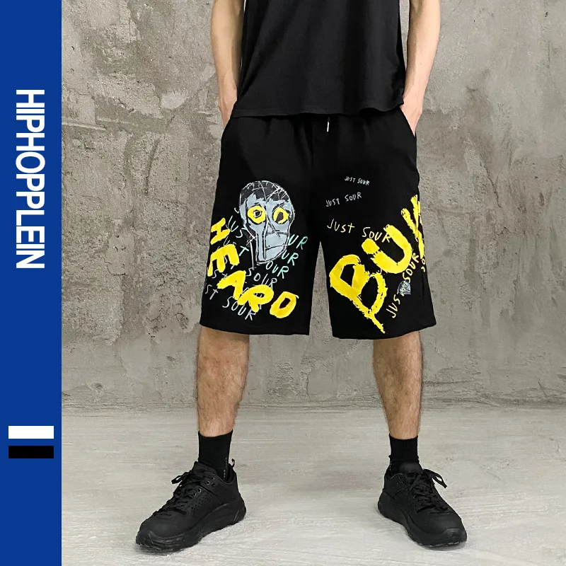

Men's sports jogging shorts fashion printing trend thin section breathable casual loose cotton five-point pants 2021 summer new